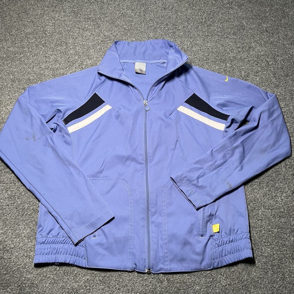 Vintage Nike Jacket Womens XL Full Zip Track Colorblock Play Up Gym Mock Y2K